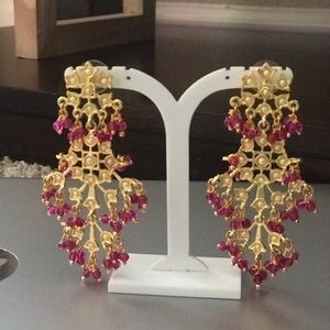 Pink Long Dress Earring